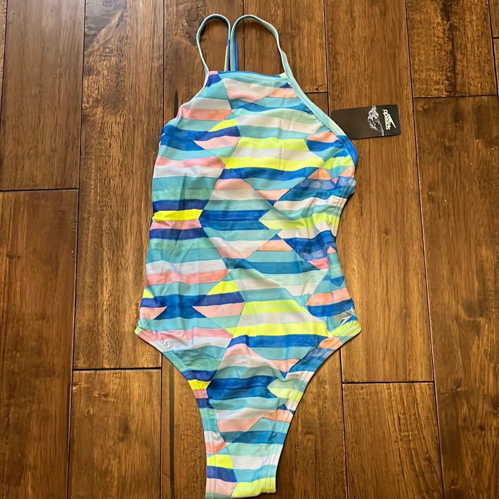 Speedo Womens One-Piece Swimsuit in Blue, Yellow, Pink, Green